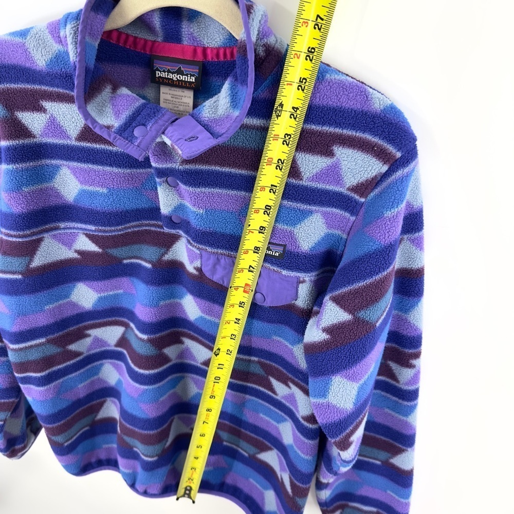Patagonia Fleece Womens Medium Synchilla Snap T Aztec Southwest Gorp Colorful - Picture 8 of 10